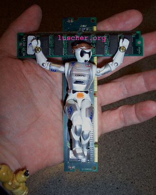 High-Tech Robot Crucifix