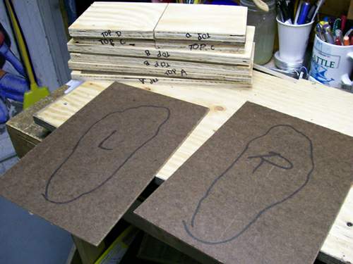 making the mould box - outline of foot