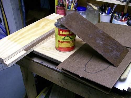 making the mould box - preparing the box walls